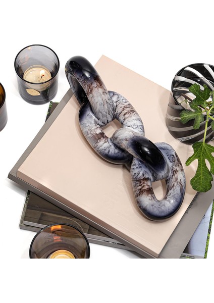 Dekoratif Karanlıkta Akış Kalın Siyah Zincir (26 Cm) fırsatları