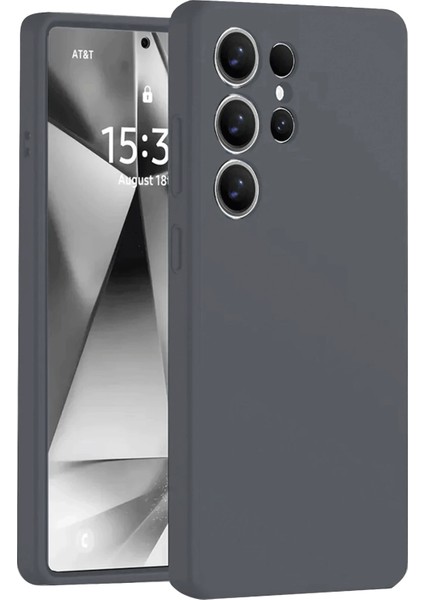 Resveq Newface Samsung Galaxy S25 Ultra Kılıf Nano Içi Kadife Silikon - Gri