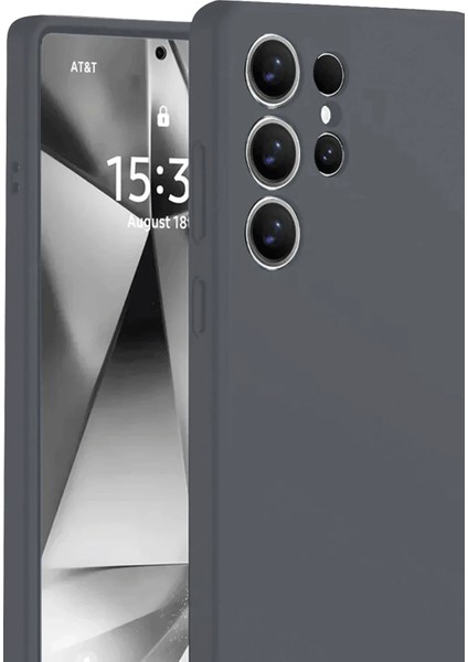 Resveq Newface Samsung Galaxy S25 Ultra Kılıf Nano Içi Kadife Silikon - Gri modelleri