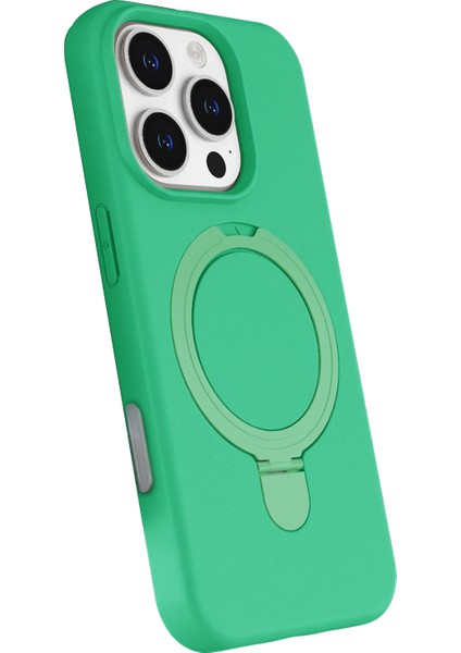 Resveq Newface Apple Iphone 16 Pro Regal Magsafe Standlı Kapak - Yeşil fiyatları