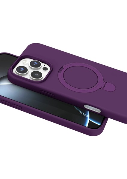 Resveq Newface Apple Iphone 16 Pro Max Regal Magsafe Standlı Kapak - Derin Mor fırsatları