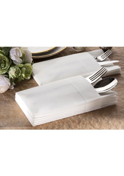 Airlaid Kumaş Dokulu Beyaz Peçete 1/8 50'li fiyatları