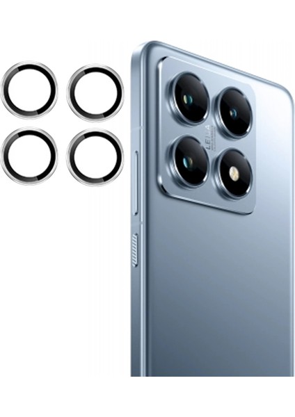 Resveq Joko Xiaomi Mi 14T Pro Pvd Metal Kamera Lens - Gümüş