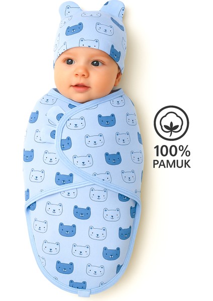 0-4 Ay Bebek Için %100 Pamuk Kundak, Cırt Cırtlı, Yumuşak Penye Kumaş, Nefes Alan Kumas STL7103