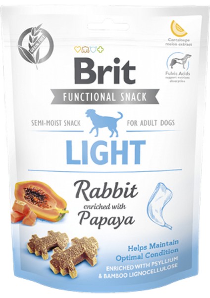 Resveq Brit Care 150 gr x 10 Adet Kilo Kontrolü Için, Tahılsız, Tavşan Etli ve Papayalı, Fonksiyonel Yetişkin Köpek Ödülü