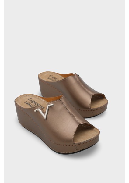 Capone 6145 Kadın Platform V Toka Terlik