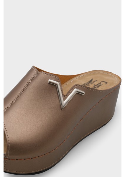 Capone 6145 Kadın Platform V Toka Terlik
