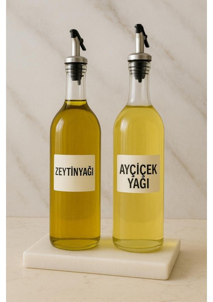 Doğal Mermer Yağdanlık Altlığı - Şık ve Dayanıklı Mutfak Aksesuarı