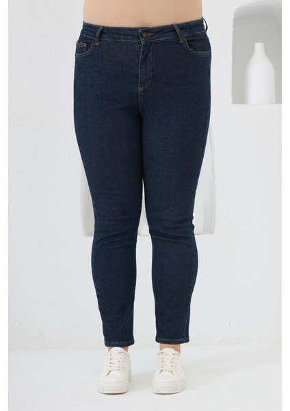 Büyük Beden Pantolon Koyu Lacivert