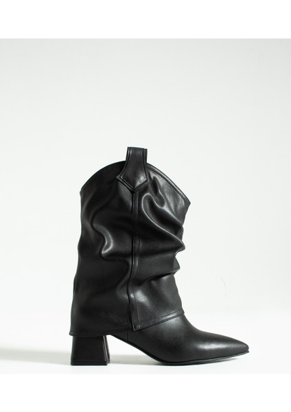 Kai Western Tarzı Büzgülü Detaylı Topuklu Çizme Bot fırsatları