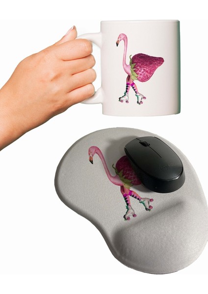 Flamingo Girl Baskılı Mouse Pad + Kupa Bardak Mug fiyatları
