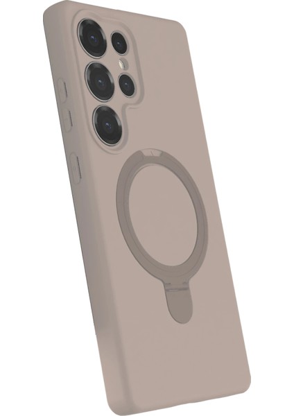 Resveq Newface Samsung Galaxy S23 Ultra Regal Magsafe Standlı Kapak - Çöl Titanyum fiyatları