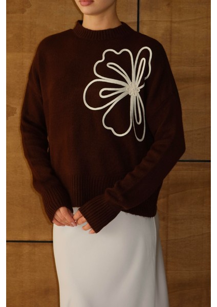 Çiçek Desenli Triko Kazak modelleri