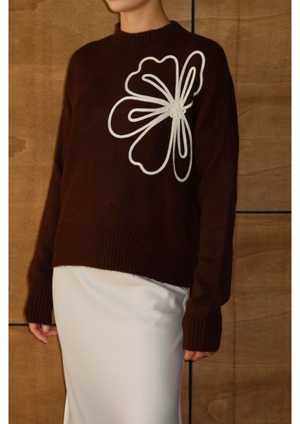 Çiçek Desenli Triko Kazak fırsatları