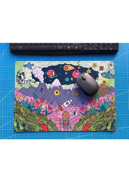 Cartoon Illustrator Baskılı Mouse Pad (28X40 Cm)