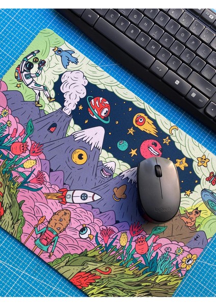 Cartoon Illustrator Baskılı Mouse Pad (28X40 Cm) fiyatları