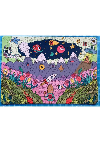 Cartoon Illustrator Baskılı Mouse Pad (28X40 Cm) modelleri