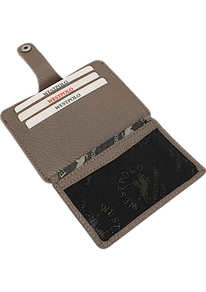 Carpi Çok Bölmeli Unisex Hakiki Flötr Deri Kartlık - Kum modelleri