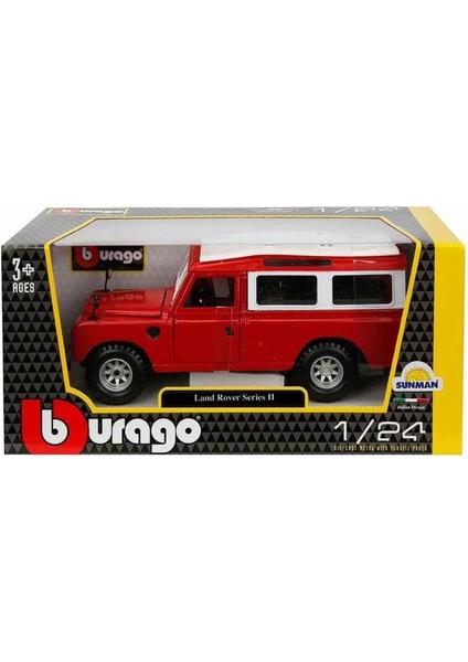 22063 Land Rover Series Iı Model Araba 1:24 Kırmızı -Sunman