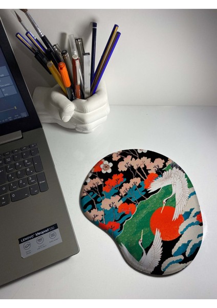 Kyoto Baskılı Bilek Destekli Mouse Pad