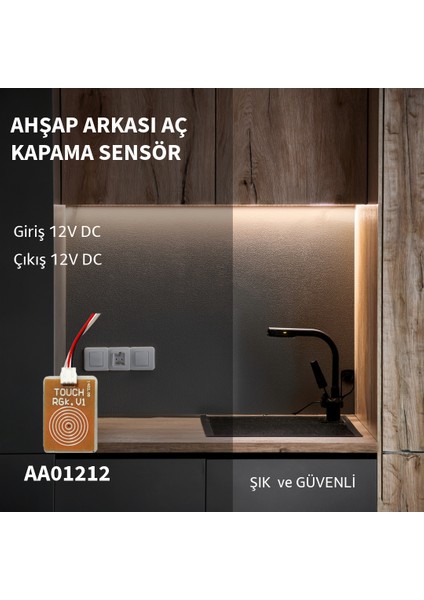 Ahşap-Taş Arkası 12V Dokunmatik Sensör Anahtarı fırsatları