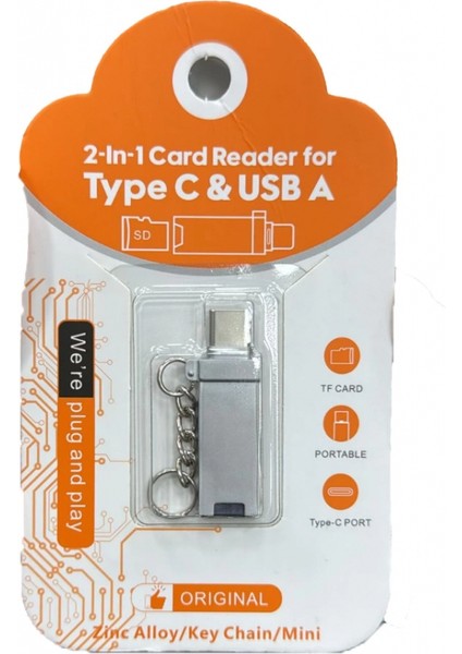 ZR967 Type-C USB 2in1 Card Reader