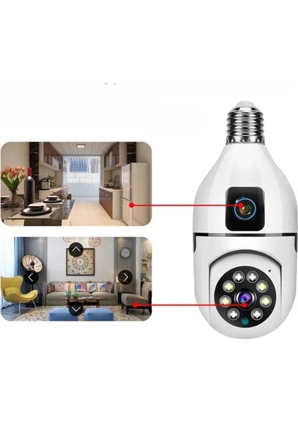 Mdb Çift Lensli Duy Girişli Kablosuz Ampul Kamera indirimleri
