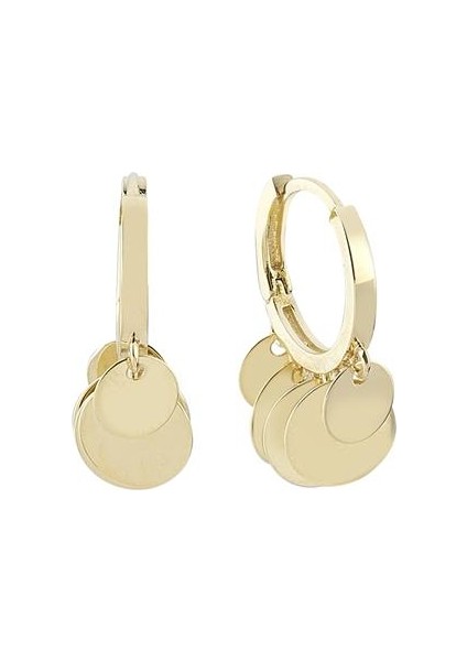 Altın Plaka Sallantılı Küpe modelleri