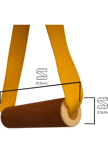 3 Kademeli Ayarlanabilir Cable Cross Elciği (1 Çift) - Kahverengi Tutacaklı Sarı Fitness Ağırlık Çekiş / Reformer Egzersiz Aparatı modelleri