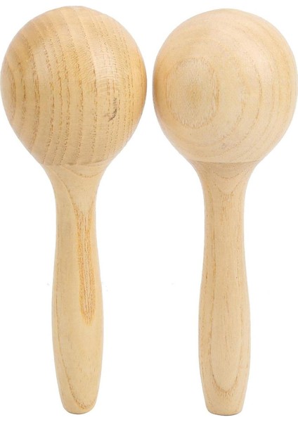 JWM-109 Saplı Gerçek Ağaç Kaliteli Marakaş Orff - Ritim Aleti Seti - Natural
