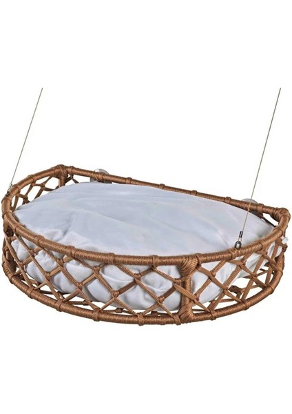 Kedi ve Köpek Vantuzlu Cam Yatağı, Kedi Hamağı, Kedi Yatağı Puf Minderli Kahverengi fiyatları