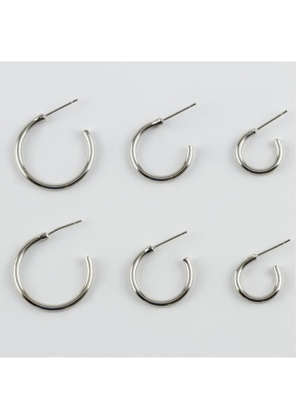 Resveq 6lı Kalın Boş Halka-Gümüş Rengi fiyatları