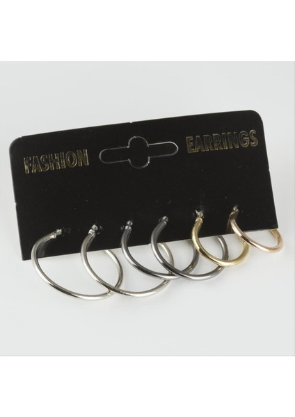 Resveq 6lı Kalın Boş Halka-Gümüş Rengi fırsatları