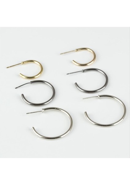 Resveq 6lı Kalın Boş Halka-Gümüş Rengi indirimleri