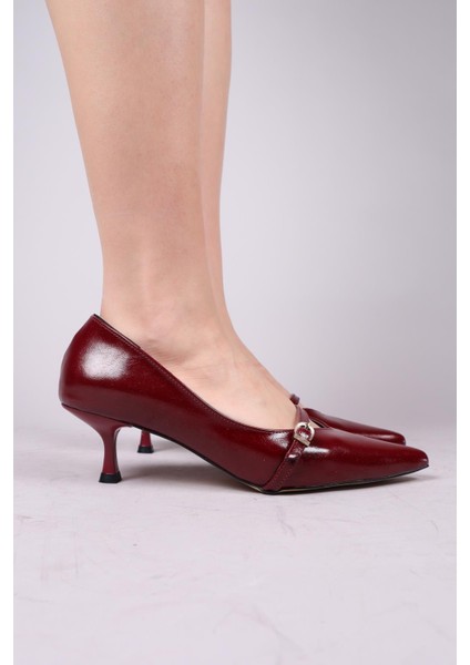 Cortez V Dekolteli Biyeli Stiletto Bordo fırsatları