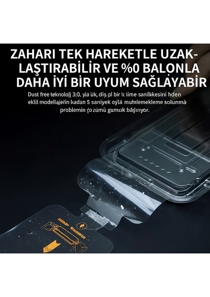 Iphone 16 Pro Max Şeffaf Kendinden Aparatlı Cam Kolay Takma 360 Tam Kaplama Ekstra Darbe Koruyucu