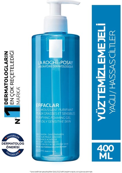 La Roche Posay Effaclar Yağlı ve Akneye Eğilimli Ciltler Için Yüz Temizleme Jeli 400 ml