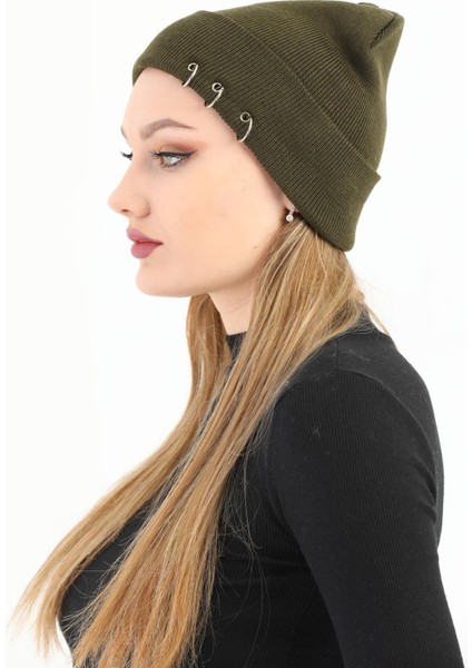 Kadın Haki Piercingli Kışlık Bere fırsatları