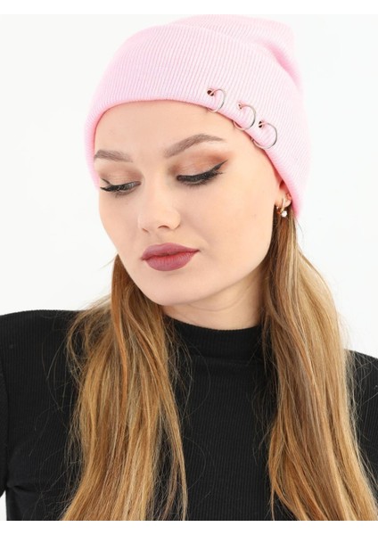 Kadın Pembe Piercingli Kışlık Bere fırsatları