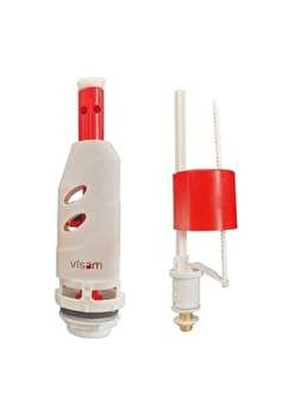 Teos Basmalı Klozet Rezervuar İç Takım TSE Belgeli Beyaz ve Kırmızı Renkli Model modelleri