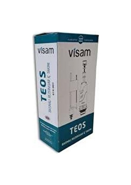 Teos Basmalı Klozet Rezervuar İç Takım TSE Belgeli Beyaz ve Kırmızı Renkli Model