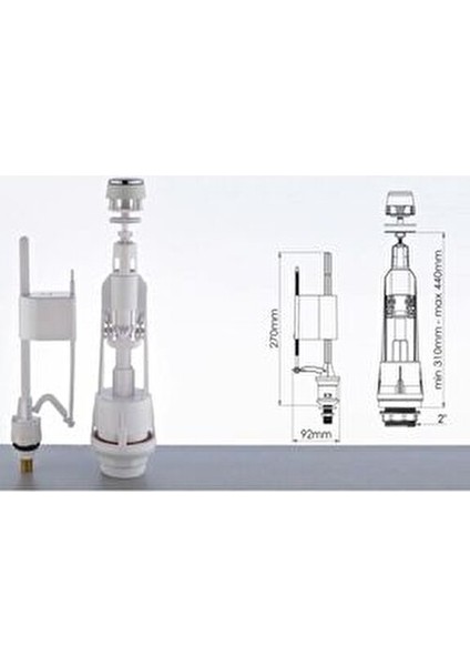 Basmalı Rezervuar İç Takım Sessiz Dolum Özelliği ile Beyaz Renk fiyatları
