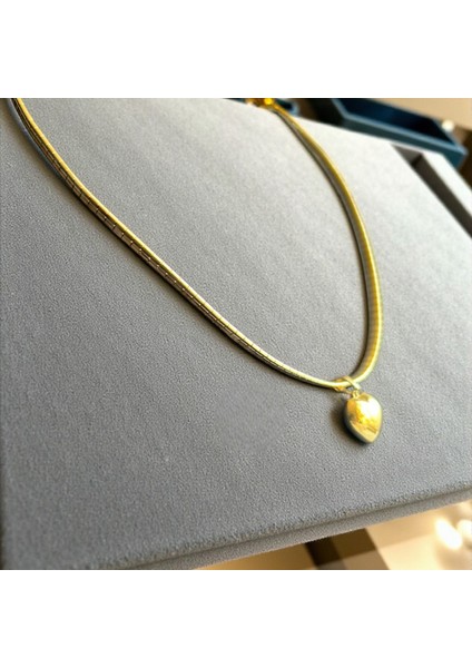 Kalp Bombeli Kalın Tel Çelik Kolye fırsatları