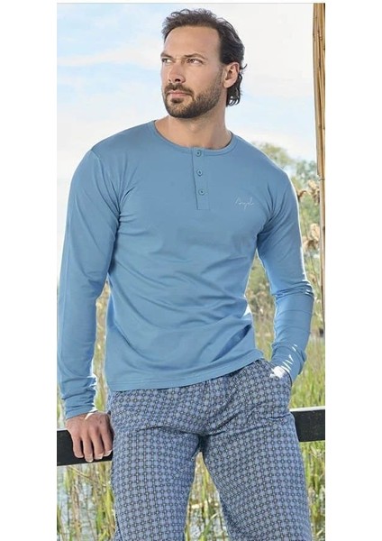 Erkek Uzun Kollu Penye Pijama Takımı
