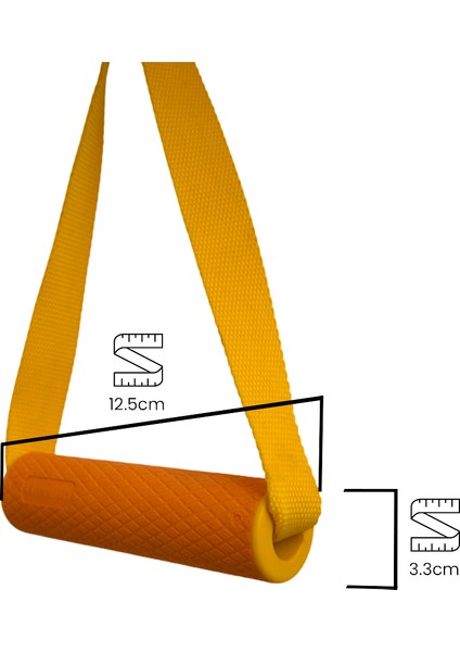 3 Kademeli Ayarlanabilir Cable Cross Elciği (1 Çift) - Turuncu Tutacaklı Sarı Fitness Ağırlık Çekiş / Reformer Egzersiz Aparatı 44CM modelleri