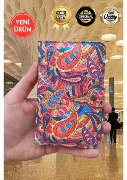 Esther Tasarım Kartvizitlikli Cüzdan & Pasaport & Ruhsat Kılıfı Unisex