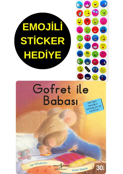Emojili Sticker Hediye - Okul Öncesi Resimli Kitaplar Masal - Gofret Ile Babası