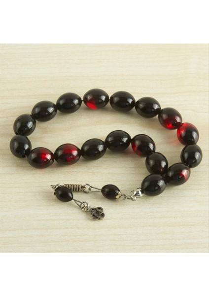 Resveq 17LI Oval Şakşak Tesbih-Kırmızı