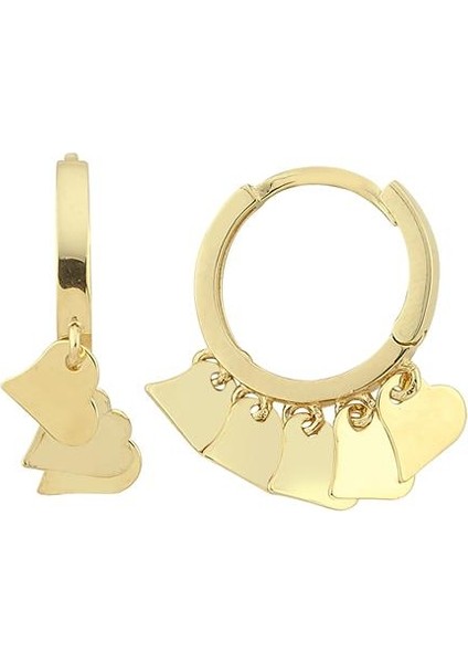 Altın Kalp Küpe modelleri