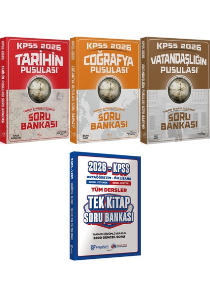 2026 Kpss Tarihin Coğrafya Vatandaşlığın Pusulası Soru Bankası - Ortaöğretim Ön Lisans Tek Kitap Soru